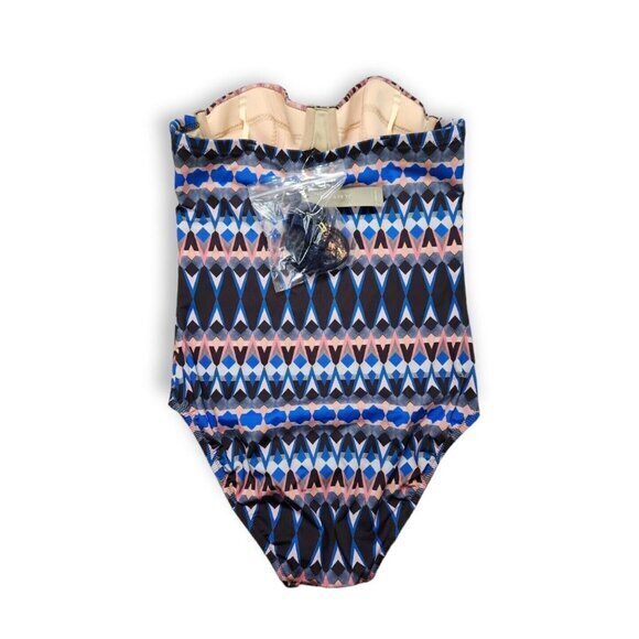 New J. Crew Underwire‎ One Piece Geometric Swimsuit 2 - Picture 1 of 7
